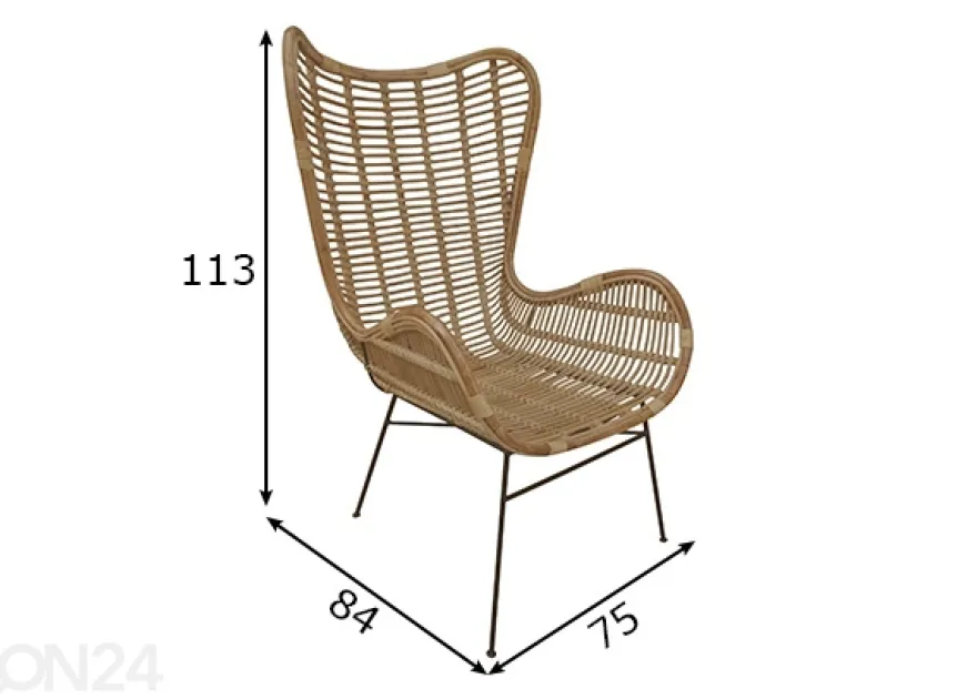 Nojatuoli Rattan