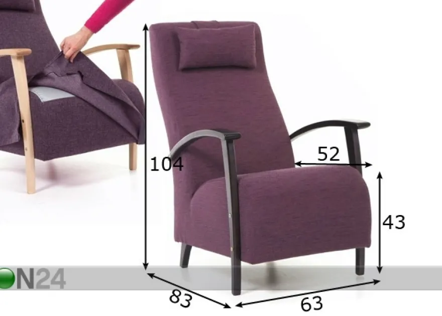 Nojatuoli Wiivi irrotettava päällinen