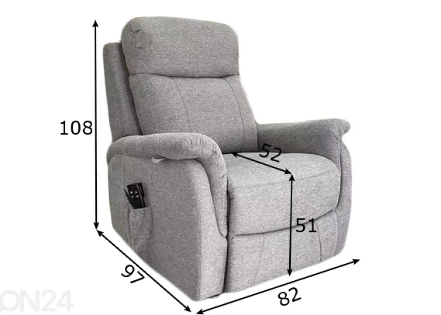 Nostoavusteinen Recliner Mekanismituoli Rubin