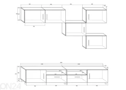 Olohuoneen kalusteet 240 cm