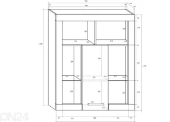 Olohuoneen kalusteryhmä Bally 280 cm