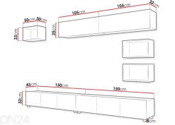 Olohuoneen kalusteryhmä Claudia 300 cm