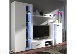 Olohuoneen kalusteryhmä 270 cm + valkoinen LED valaistus
