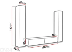 Olohuoneen kalusteryhmä Figo