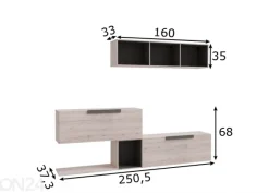 Olohuoneen kalusteryhmä Focus 250 cm
