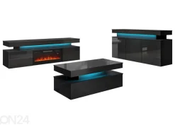 Olohuoneen kalusteryhmä Glossa +sähkötakka + LED