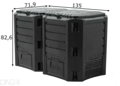 2-osainen kompostori Compo 800 l