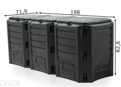 3-osainen kompostori Compo 1200 L