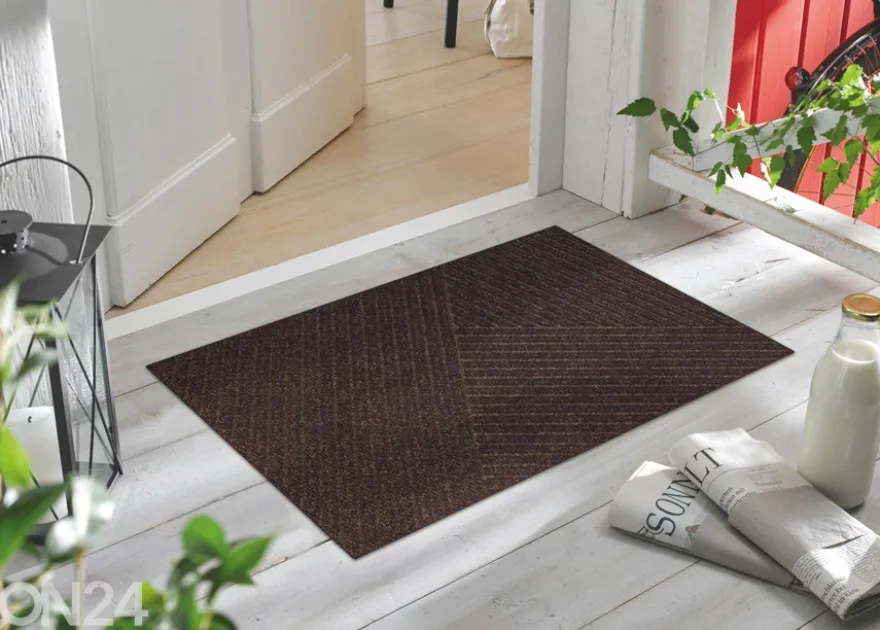 Ovimatto Dune Stripes dark brown 45x75 cm