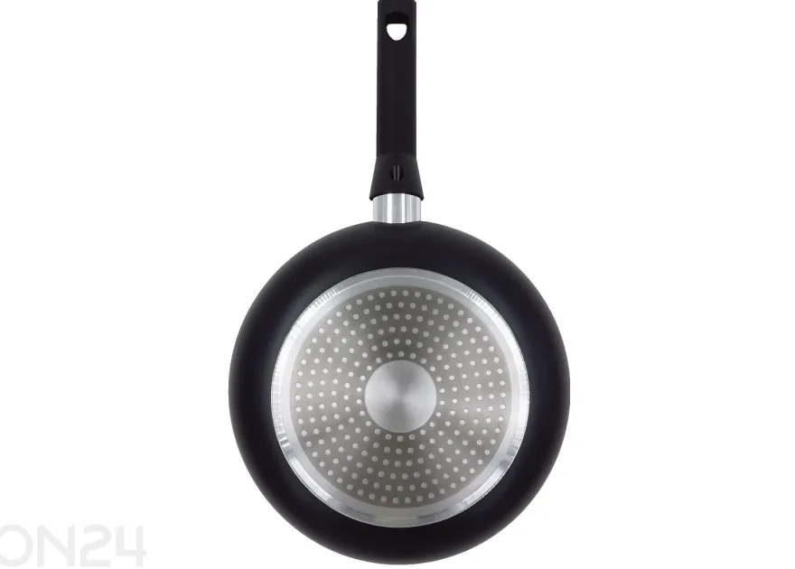 Paistinpannu Black Ceramic Ø 26 cm + pannusuoja, lasikansi, keraaminen ja induktio