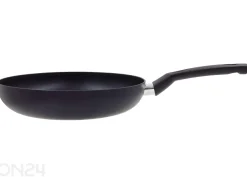 Paistinpannu Black Ceramic Ø 24 cm + pannusuoja, lasikansi, keraaminen ja induktio