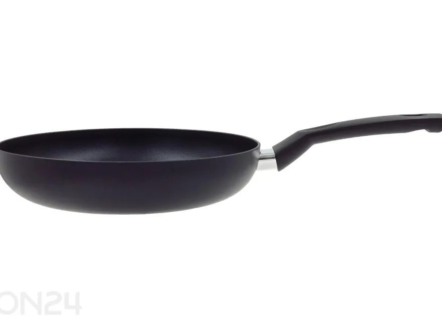 Paistinpannu Black Ceramic Ø 24 cm + pannusuoja, lasikansi, keraaminen ja induktio