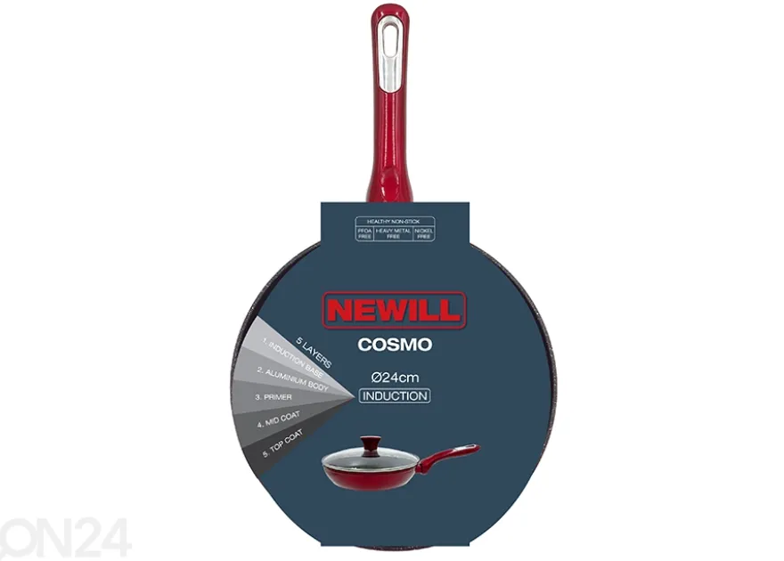 Paistinpannu Neill Cosmo Ø 24 cm lasikansi, induktio