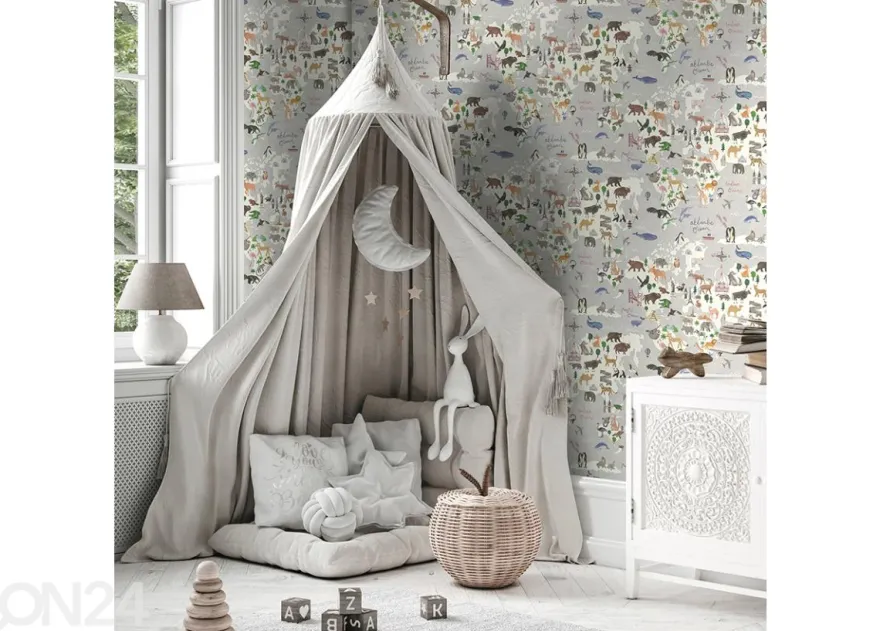 Paperitapetti Animals Maps