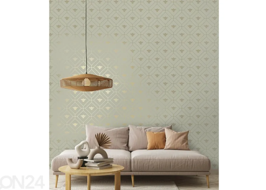 Paperitapetti Honeycomb Bee