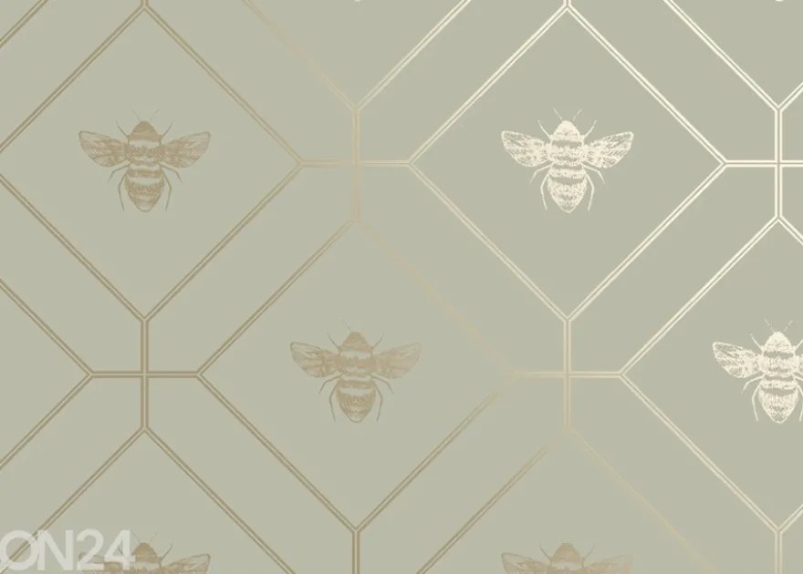 Paperitapetti Honeycomb Bee