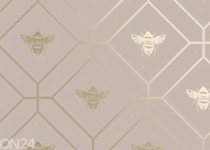 Paperitapetti Honeycomb Bee