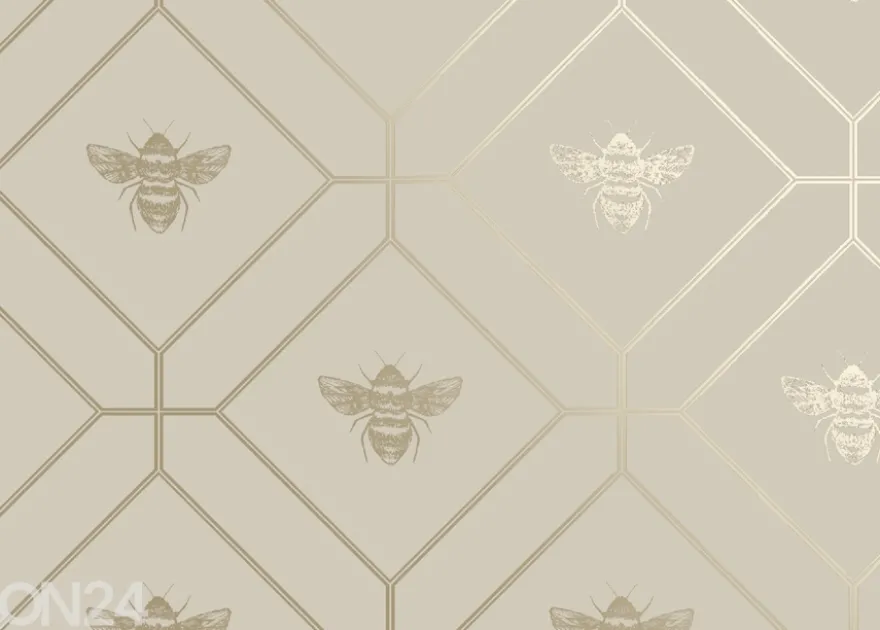 Paperitapetti Honeycomb Bee