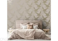 Paperitapetti Metallic Cranes