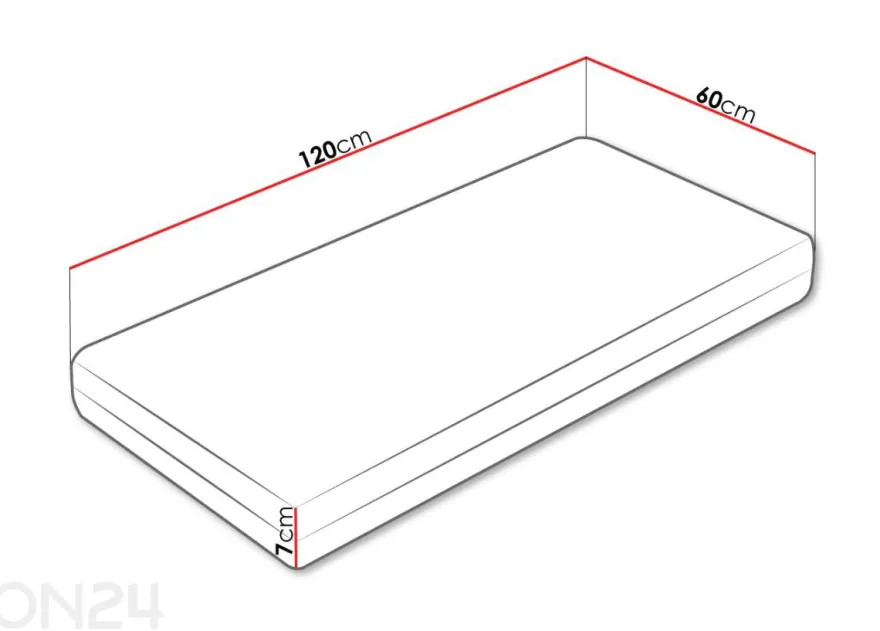 Patja Zeus 7, 60x120 cm