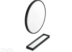 Peili hyllyllä 80 cm, musta