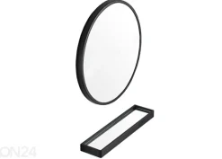 Peili ja hylly Ø70 cm, musta