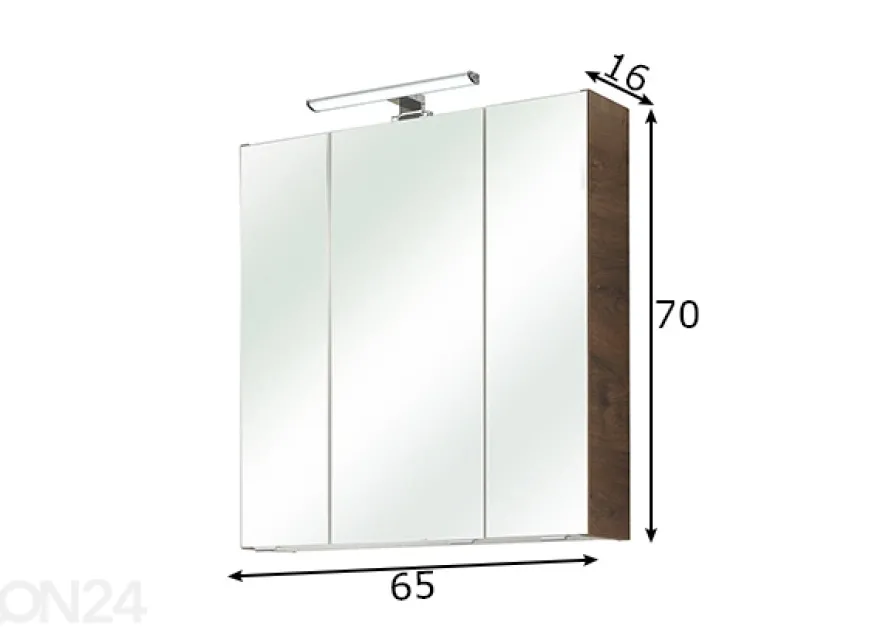 Peilikaappi 943 h70x65x16 cm
