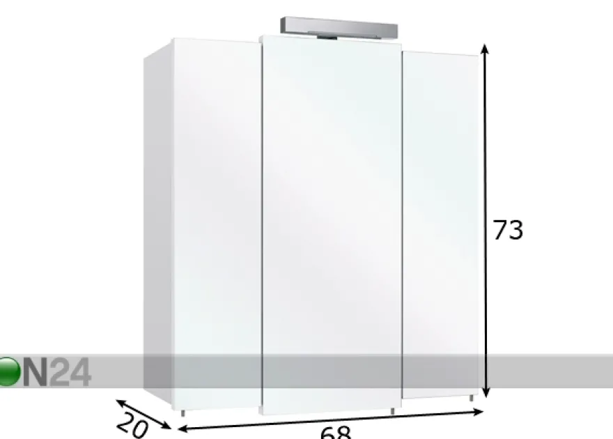 Peilikaappi 13-I 68 cm