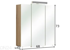 Peilikaappi LED-valaisimella 13-I 68 cm