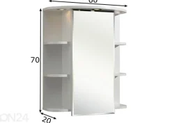 Peilikaappi LED-valaisimella 33-II