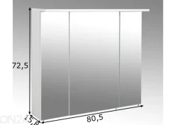 Peilikaappi LED-valaisimella Profil 16 80,5 cm