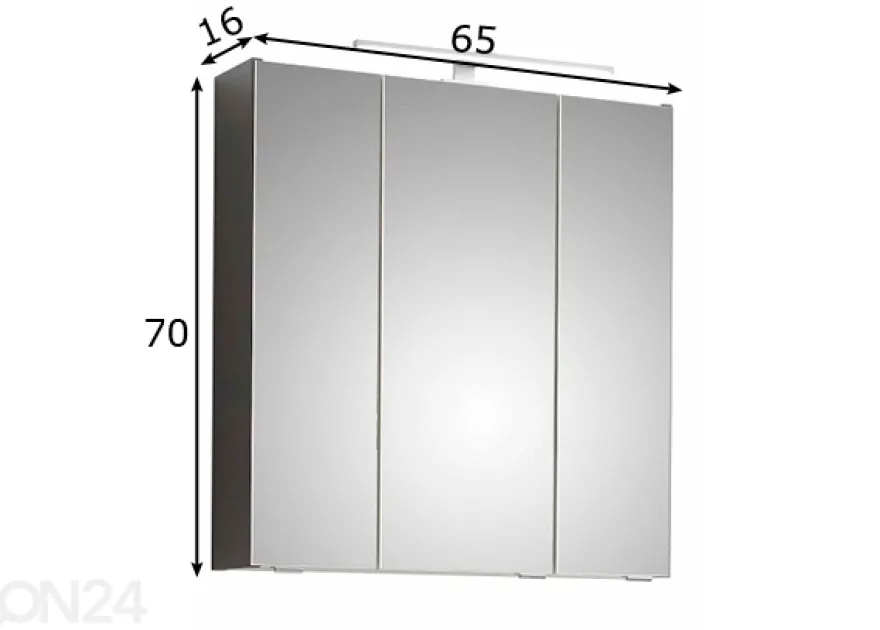 Peilikaappi LED-valaistuksella 31-I, 65 cm