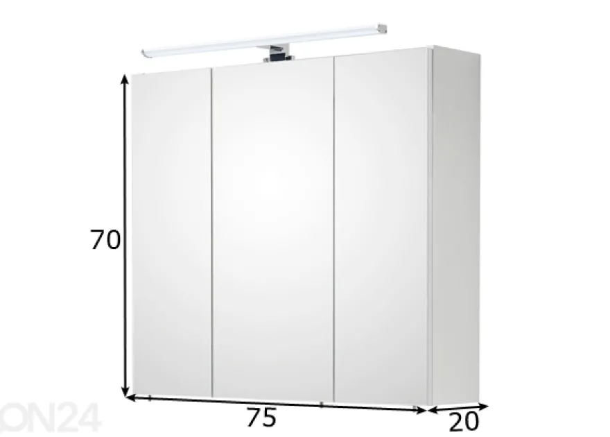 Peilikaappi LED-valaistuksella 86