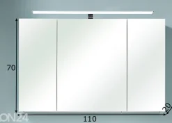 Peilikaappi LED-valaistuksella 86, 110 cm