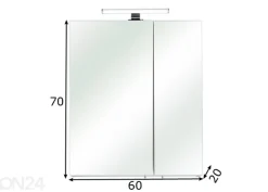 Peilikaappi LED-valaistuksella 86, 60 cm