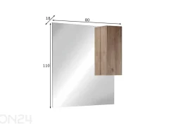 Peili LED-valaistuksella ja kaapilla Jupiter 80 cm