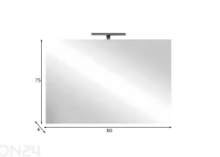Peili LED-valaistuksella Jupiter 80 cm