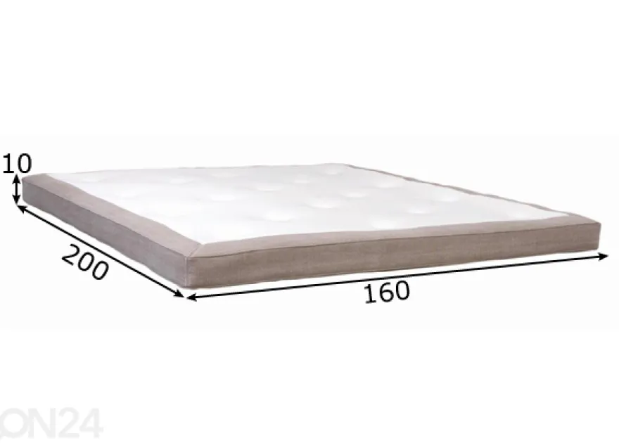 Petauspatja Hypnos Atlanta Hypnos Trendline 160x200x10 cm (Talalay lateksi, pocket)