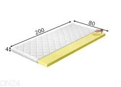 Petauspatja memory foam 80x200 cm