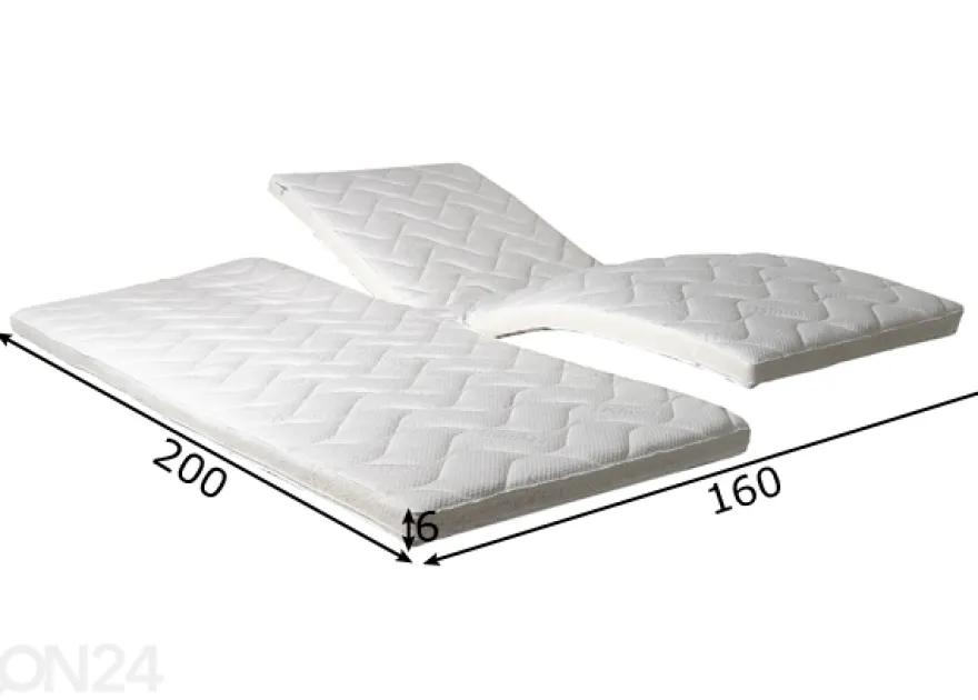 Petauspatja moottorisänkyyn Hypnos Luna Mega Butterfly (HR) 160x200x6 cm
