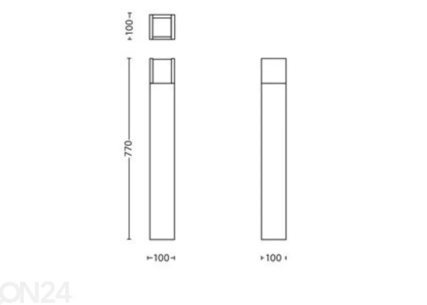 Philips Arbour pylväsvalaisin 1x6 W 600lm 4000K
