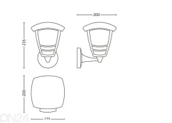Philips Creek seinävalaisin E27 valkoinen