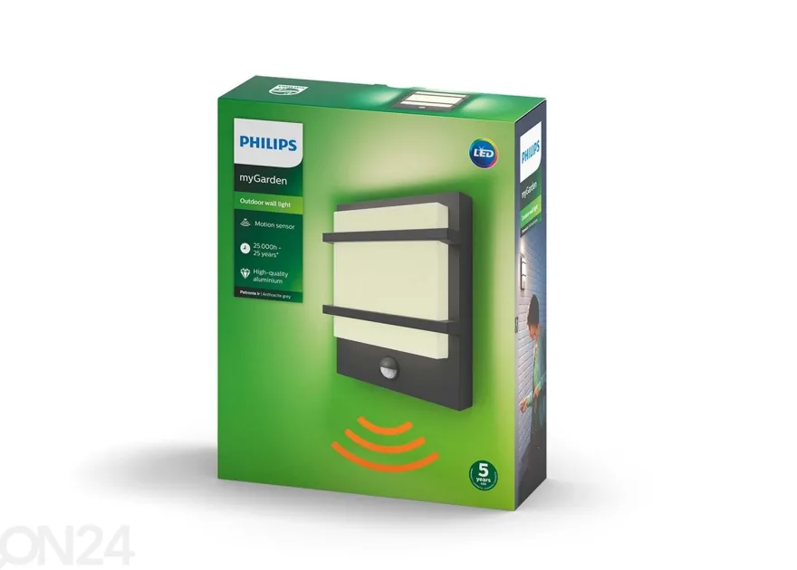 Philips Petronia seinävalaisin liiketunnistimella 12 W 1200lm 2700K