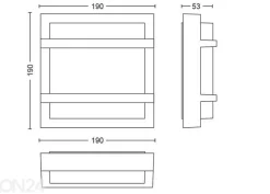 Philips Petronia seinävalaisin liiketunnistimella 12 W 1200lm 2700K