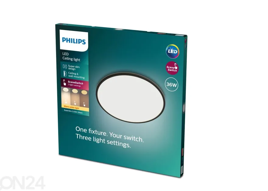 Philips Superslim SSW kattovalaisin 36 W musta