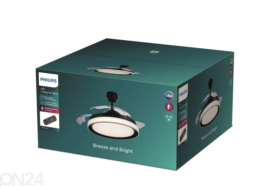 Philips TBliss SSW tuuletinvalaisin musta