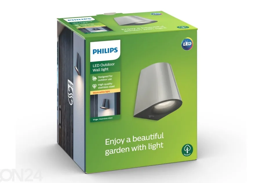 Philips Virga seinävalaisin 3 W 2700K, harmaa