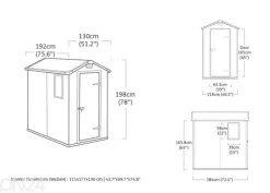 Pihavarasto eter Manor 1,97 m², 192x130x198 cm cm