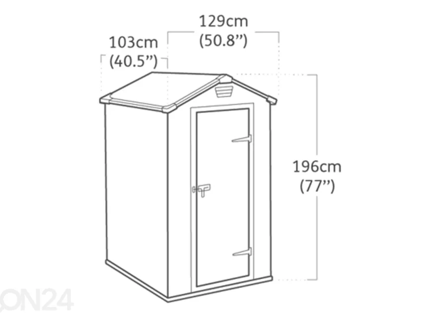 Pihavarasto Keter Manor 0,98 m², 128x94x196 cm