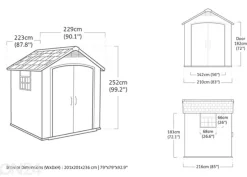 Pihavarasto Premier 757, 4 m², harmaa